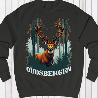 Majestueus hert Oudsbergen wit sweatshirt