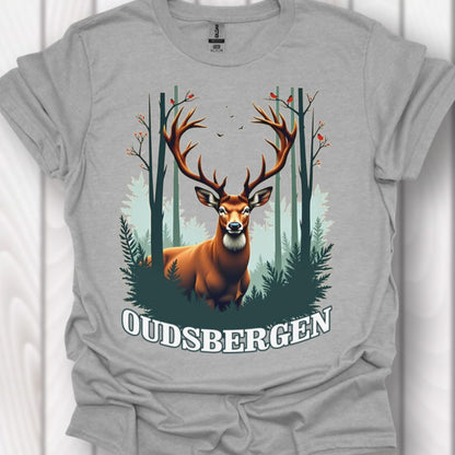 Majestueus Hert Oudsbergen wit T‑Shirt