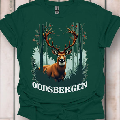 Majestueus Hert Oudsbergen wit T‑Shirt