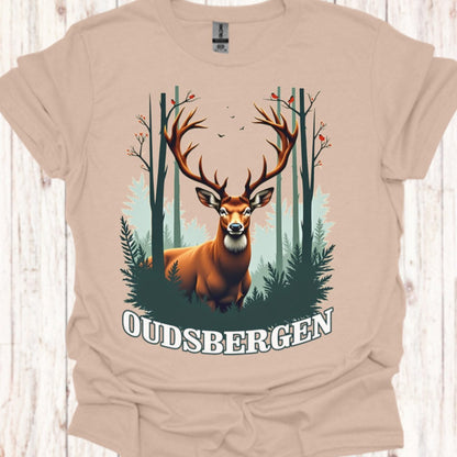 Majestueus Hert Oudsbergen wit T‑Shirt