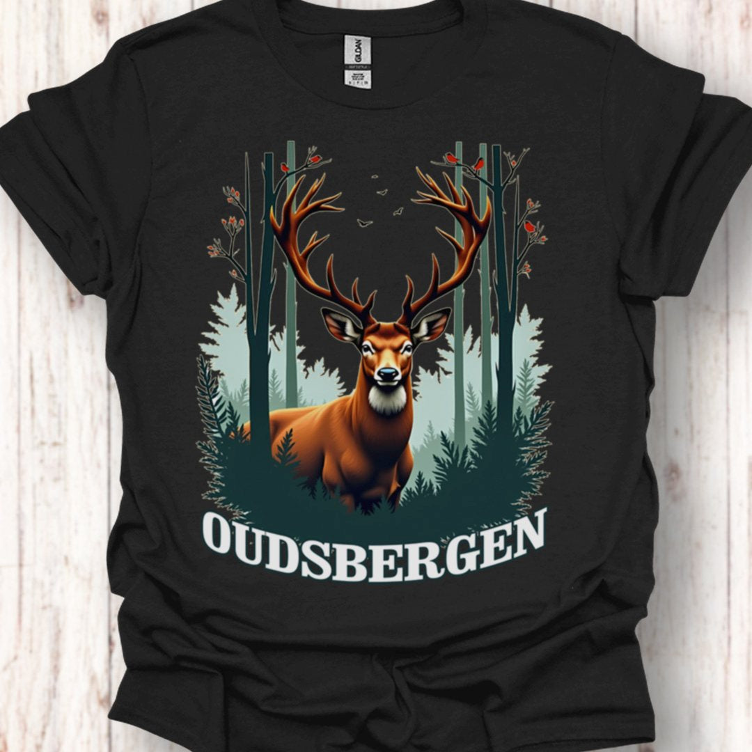 Majestueus Hert Oudsbergen wit T‑Shirt