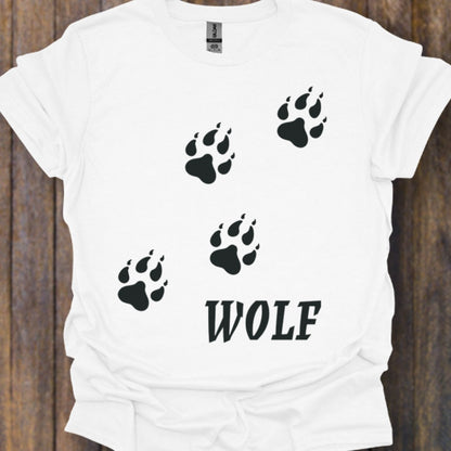 Empreintes de pattes de loup diagonales et noires T-shirt intemporel 