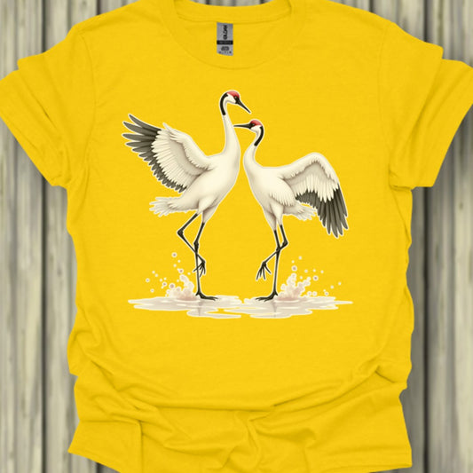 Grues dansantes T-shirt tendance 