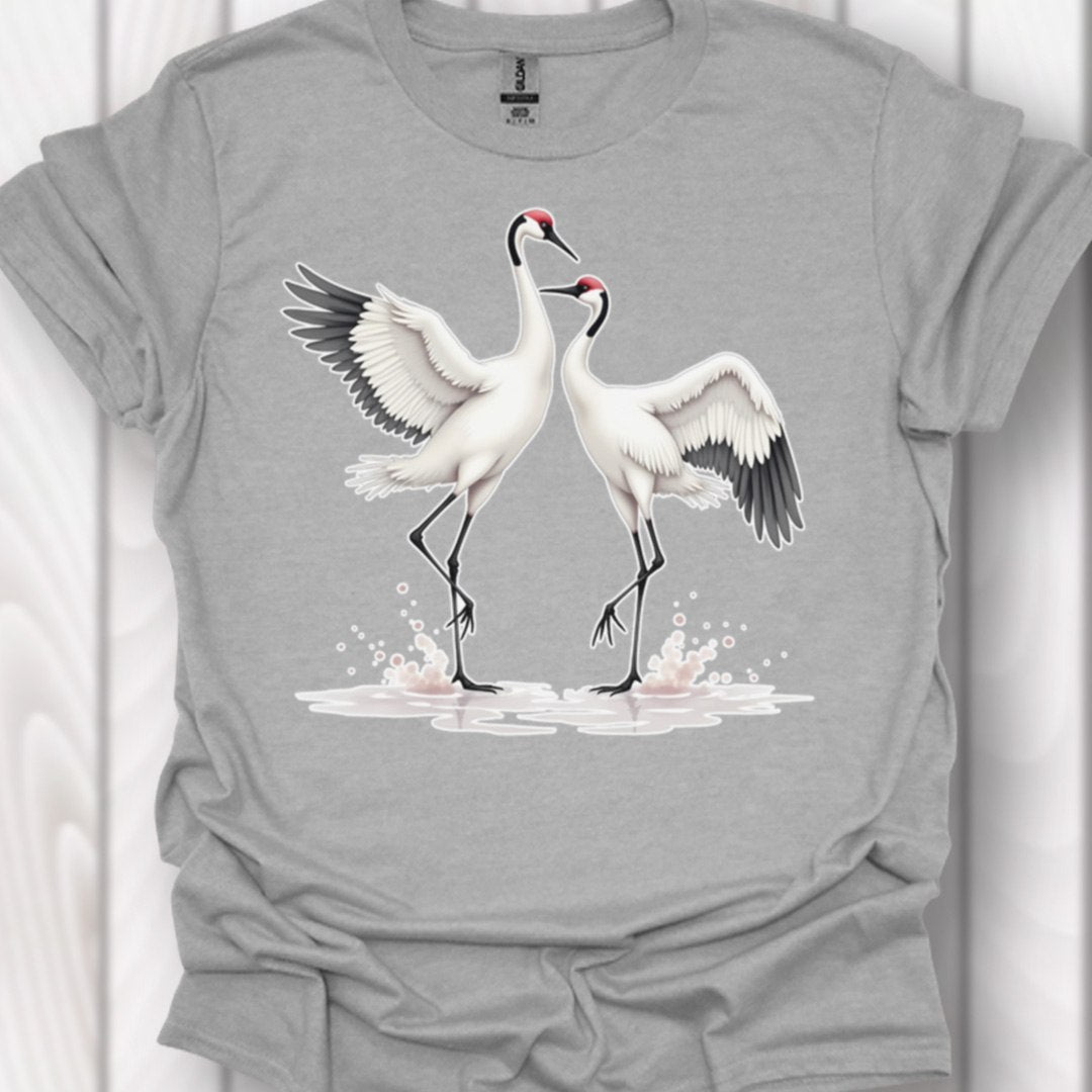 Dansende kraanvogels tijdloos T-shirt