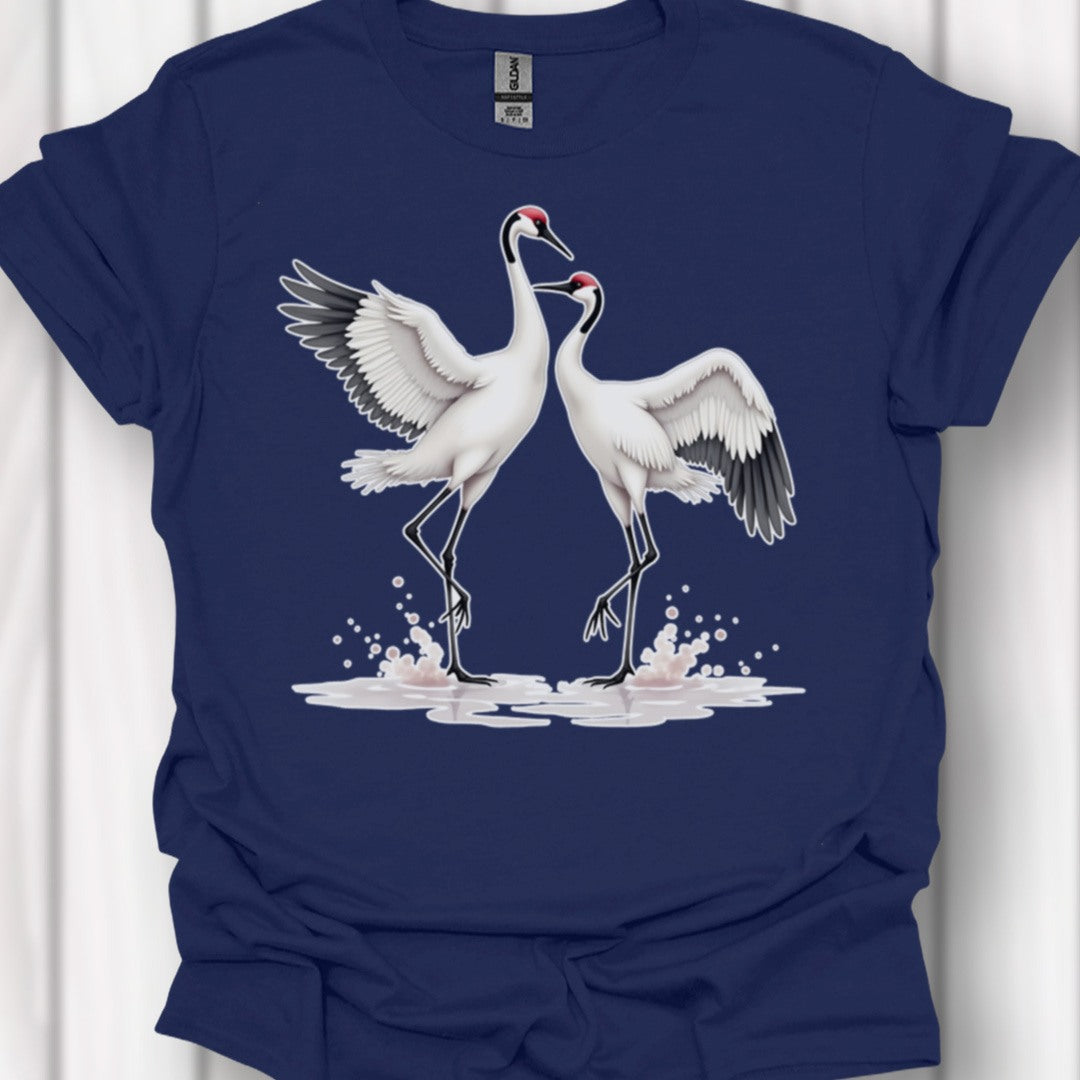 Dansende kraanvogels tijdloos T-shirt