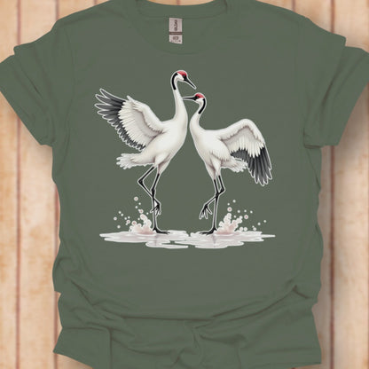 Dansende kraanvogels tijdloos T-shirt