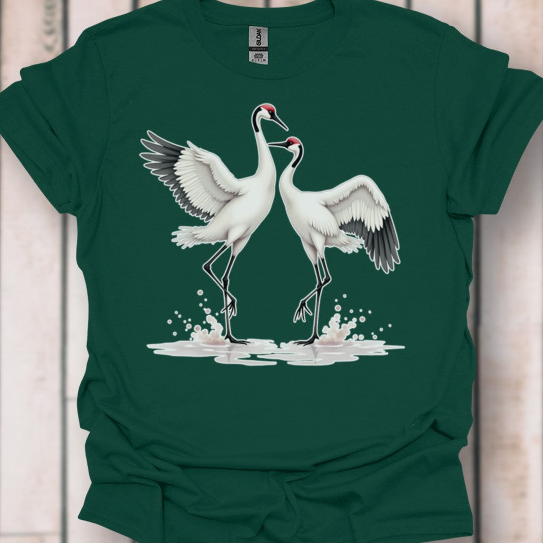 Dansende kraanvogels tijdloos T-shirt