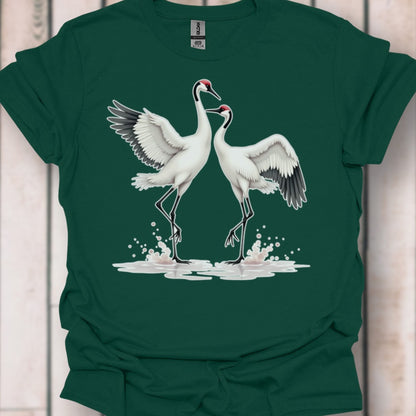Dansende kraanvogels tijdloos T-shirt