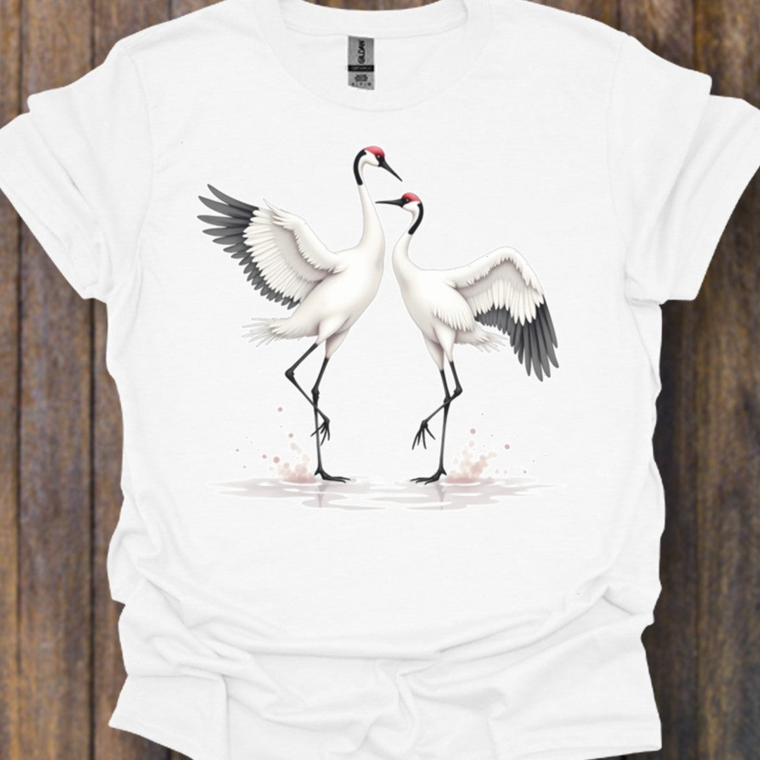 Dansende kraanvogels tijdloos T-shirt
