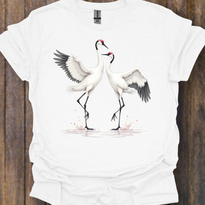 Dansende kraanvogels tijdloos T-shirt