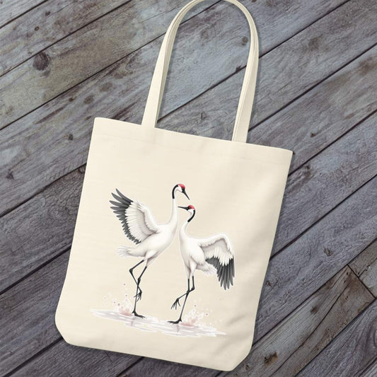 Tote Bag Dansende Kraanvogels