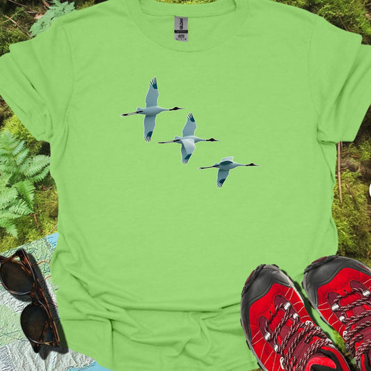 Trio de grues T-shirt tendance 