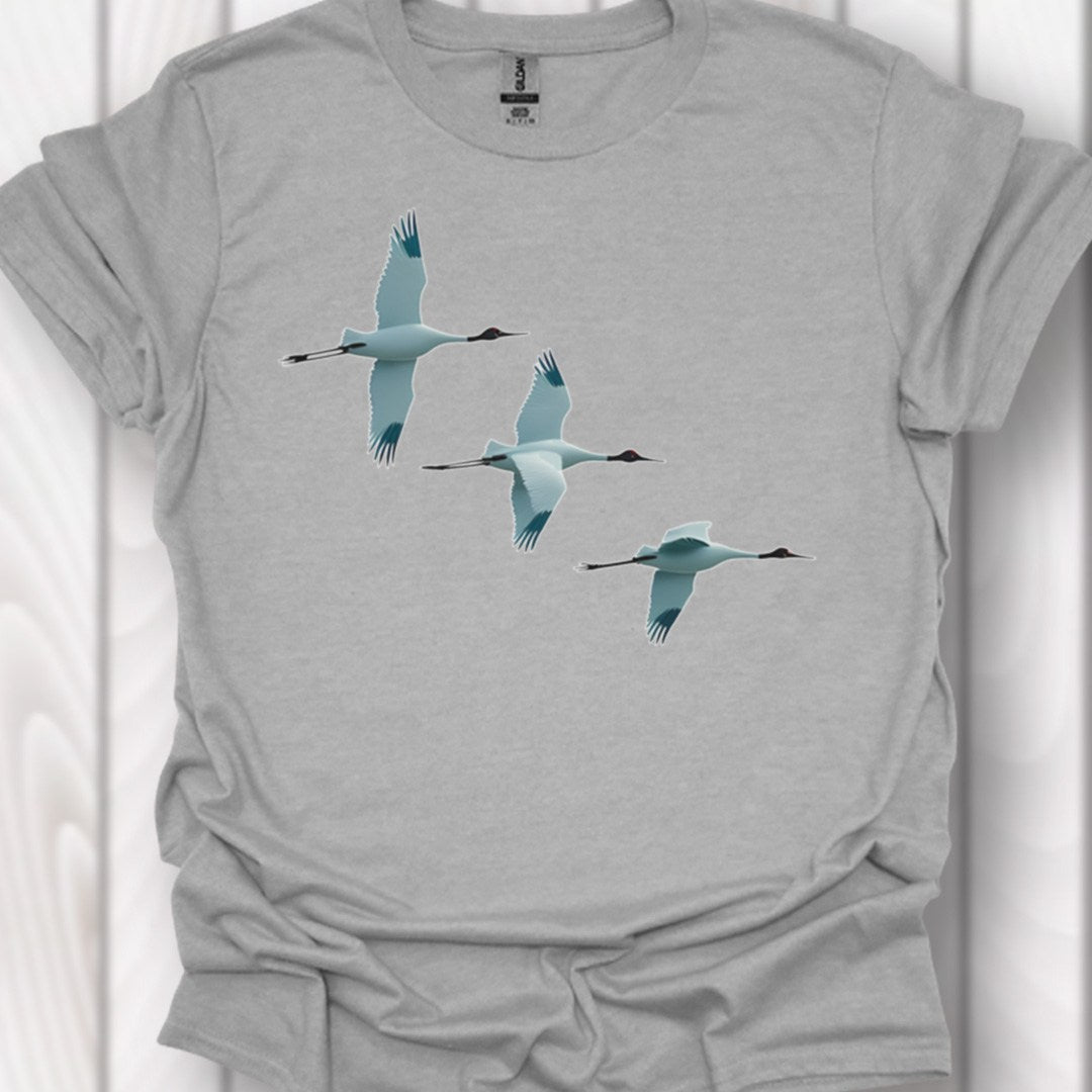 Trio de grues T-shirt intemporel