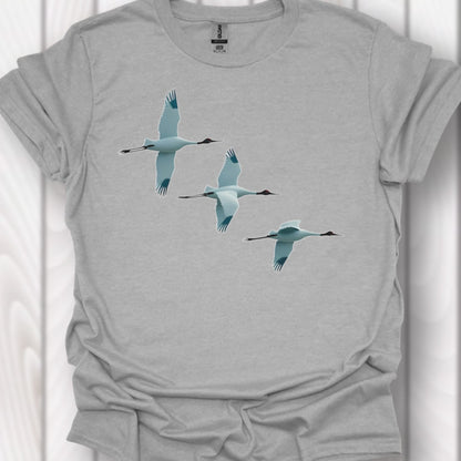 Trio de grues T-shirt intemporel