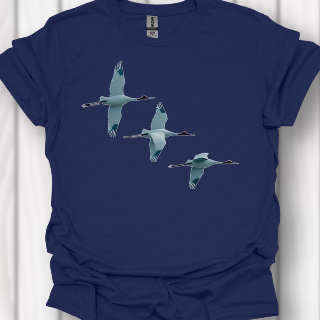 Trio de grues T-shirt intemporel
