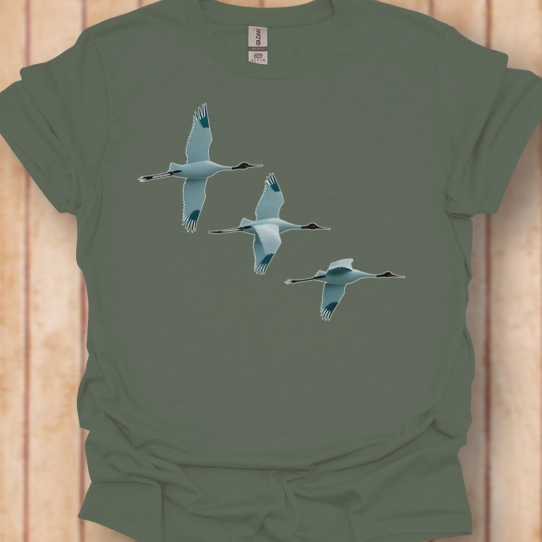 Trio de grues T-shirt intemporel