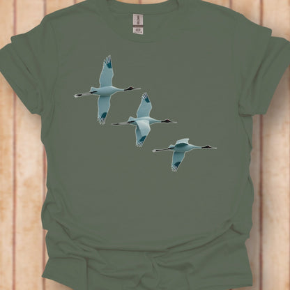 Trio de grues T-shirt intemporel
