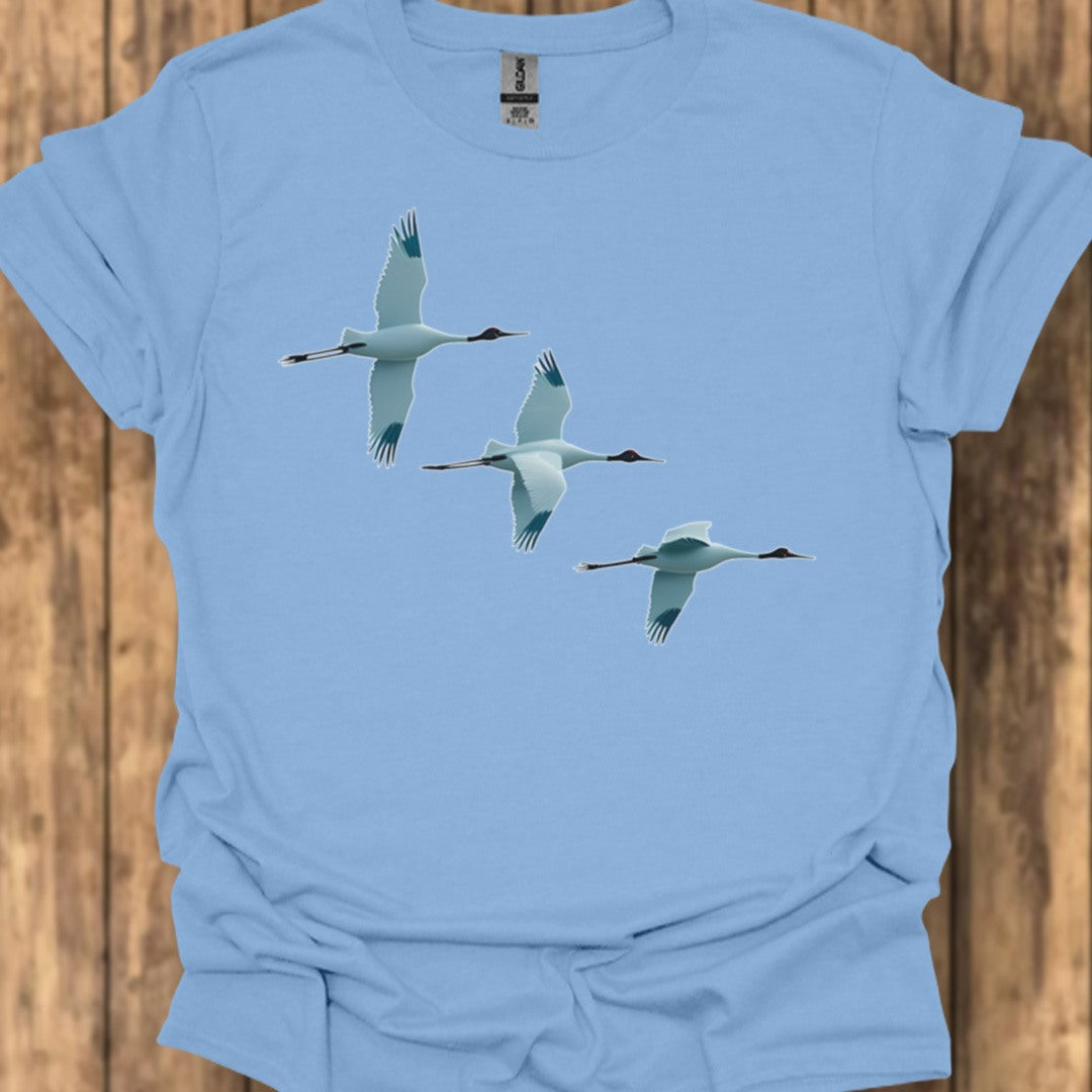 Trio de grues T-shirt tendance 