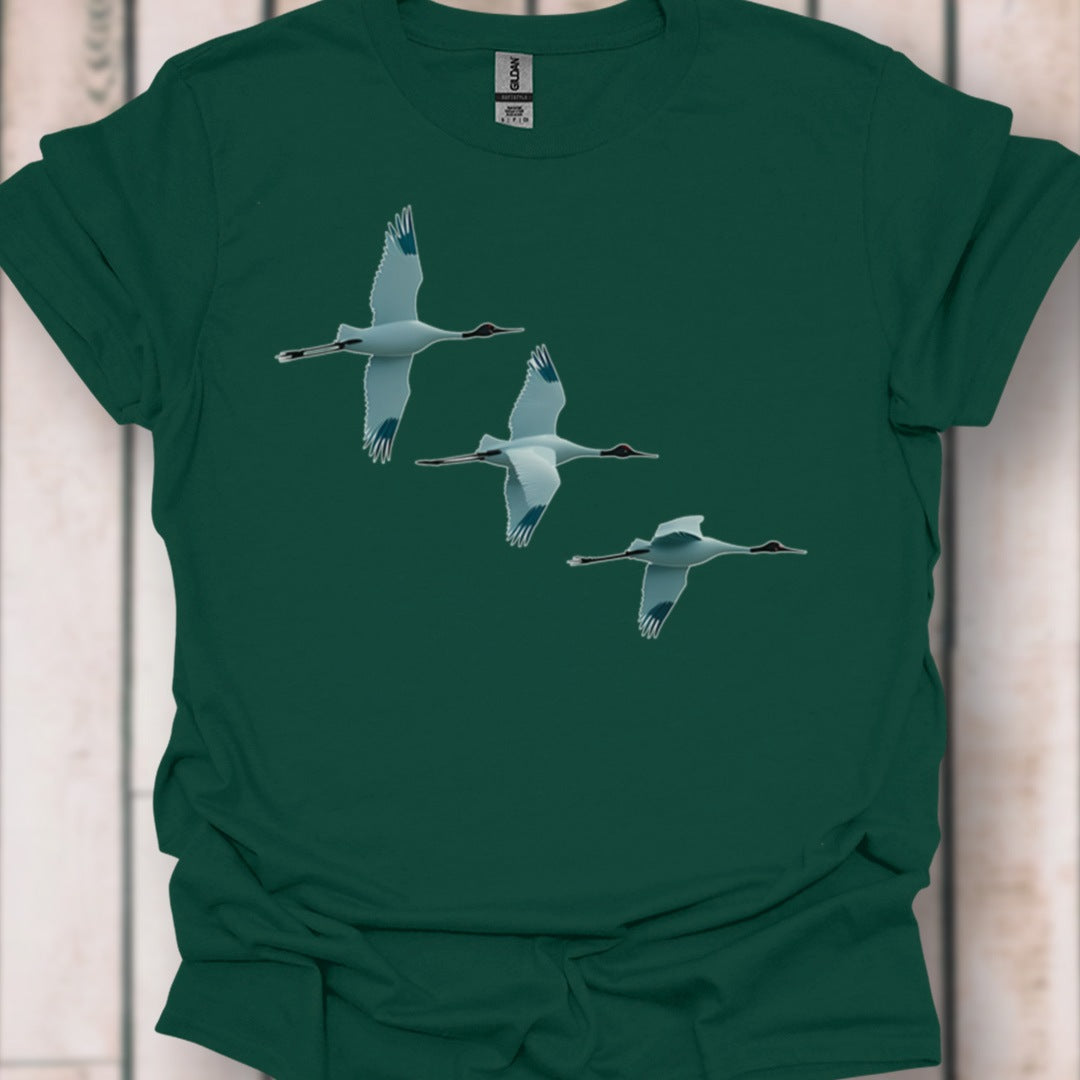 Trio de grues T-shirt intemporel
