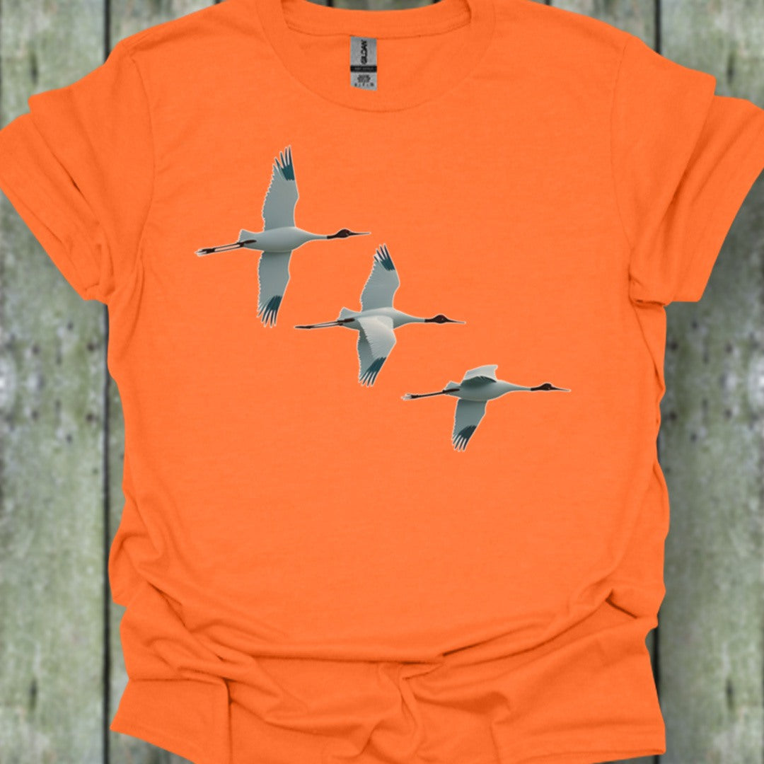 Trio de grues T-shirt tendance 