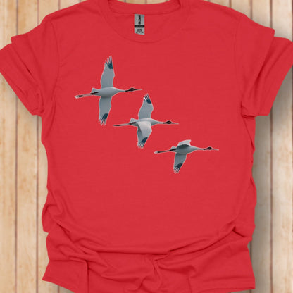 Trio de grues T-shirt tendance 