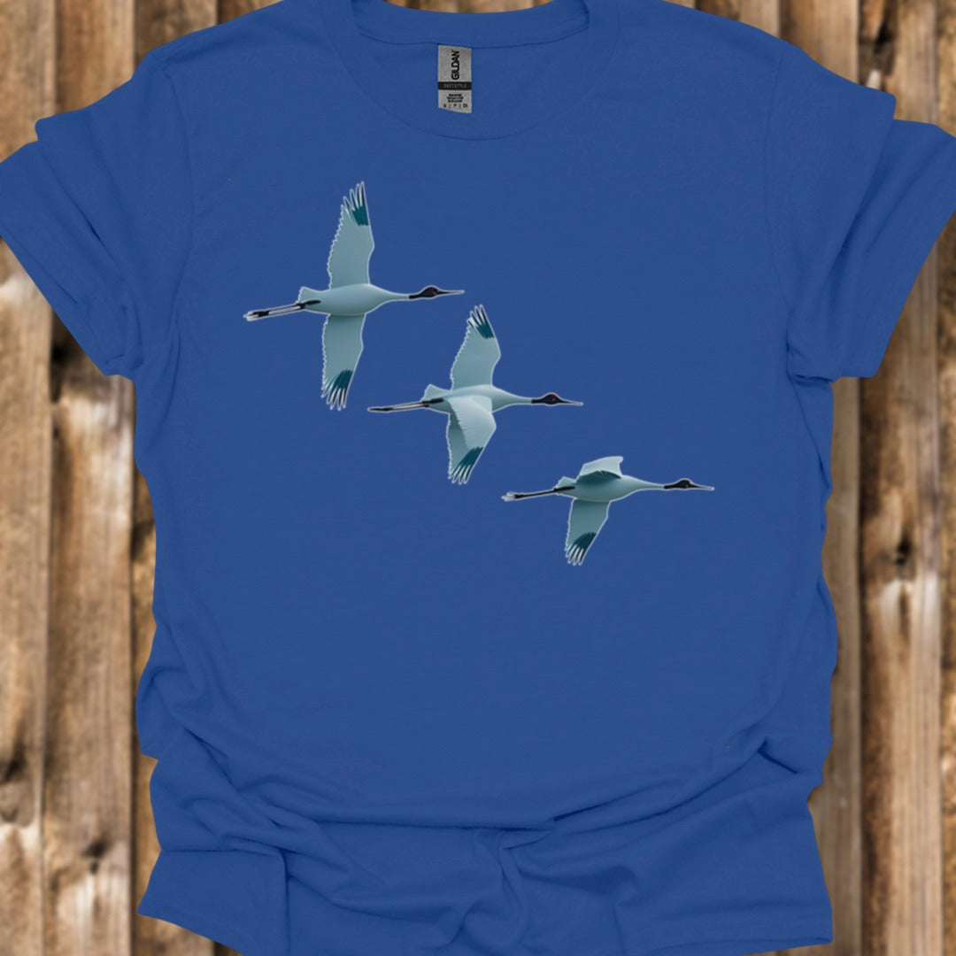 Trio de grues T-shirt tendance 