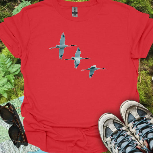 Trio de grues T-shirt tendance 