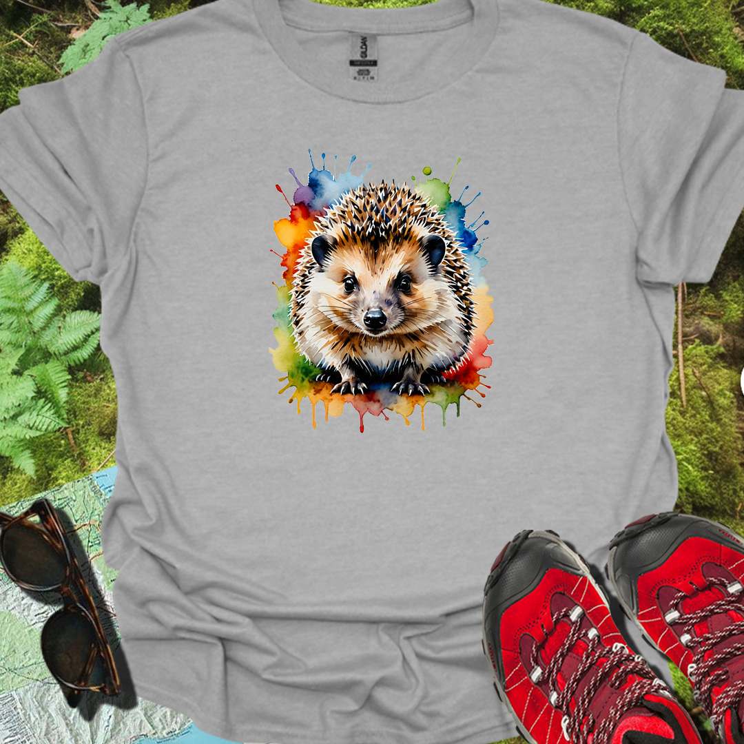 Hérisson art de peinture T-shirt intemporel 