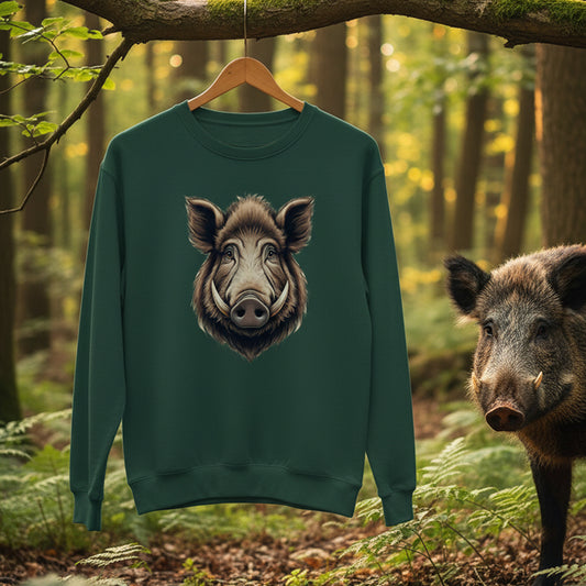 Wild zwijn kop sweatshirt