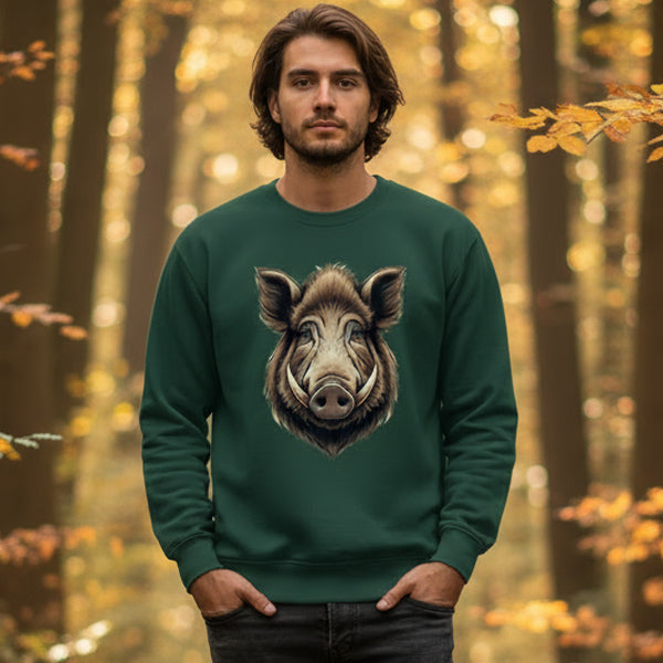 Wild zwijn kop sweatshirt