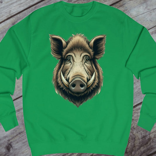Wild zwijn kop sweatshirt