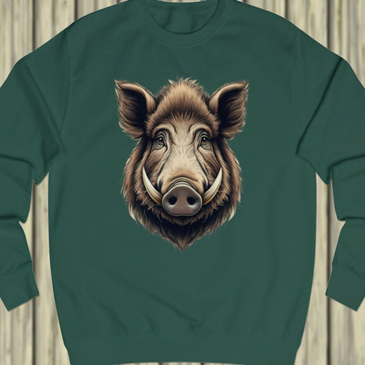 Wild zwijn kop sweatshirt