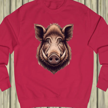 Wild zwijn kop sweatshirt