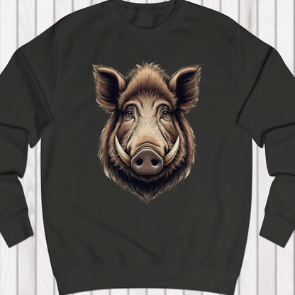 Wild zwijn kop sweatshirt