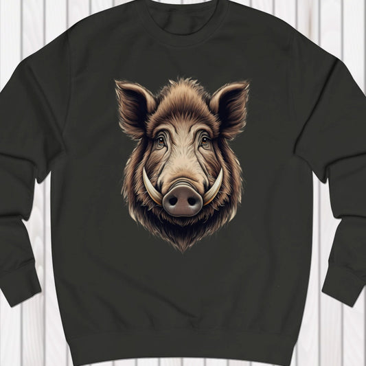 Wild zwijn kop sweatshirt