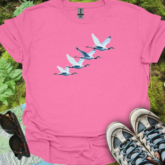 Quatuor de grues T-shirt tendance