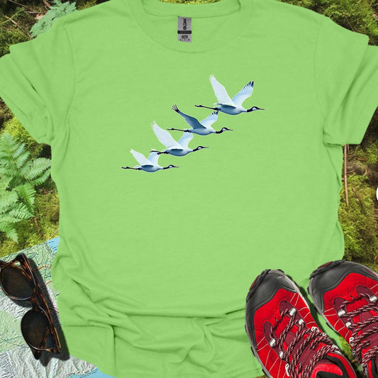 Quatuor de grues T-shirt tendance