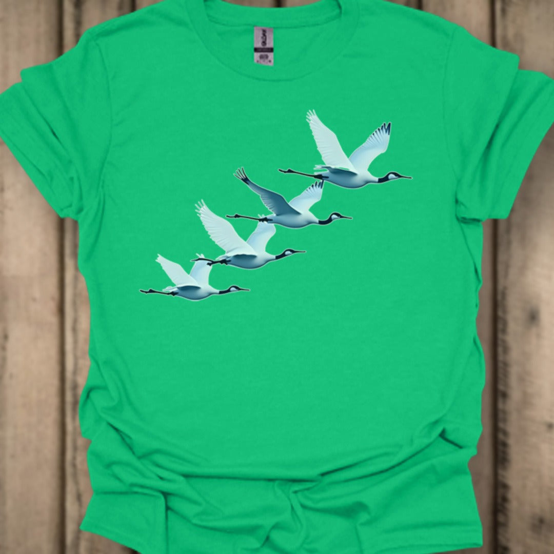 Quatuor de grues T-shirt tendance