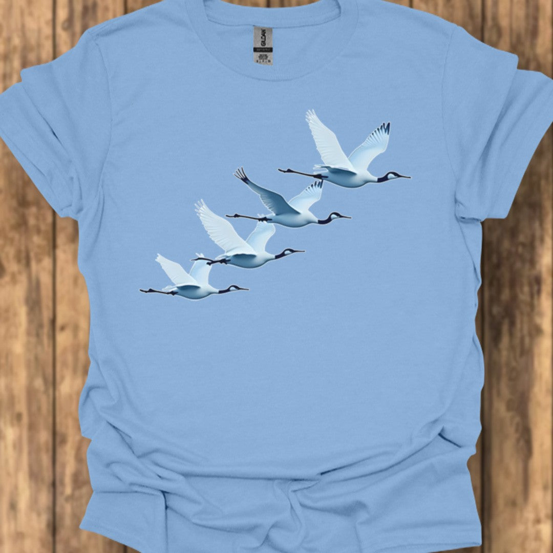 Quatuor de grues T-shirt tendance