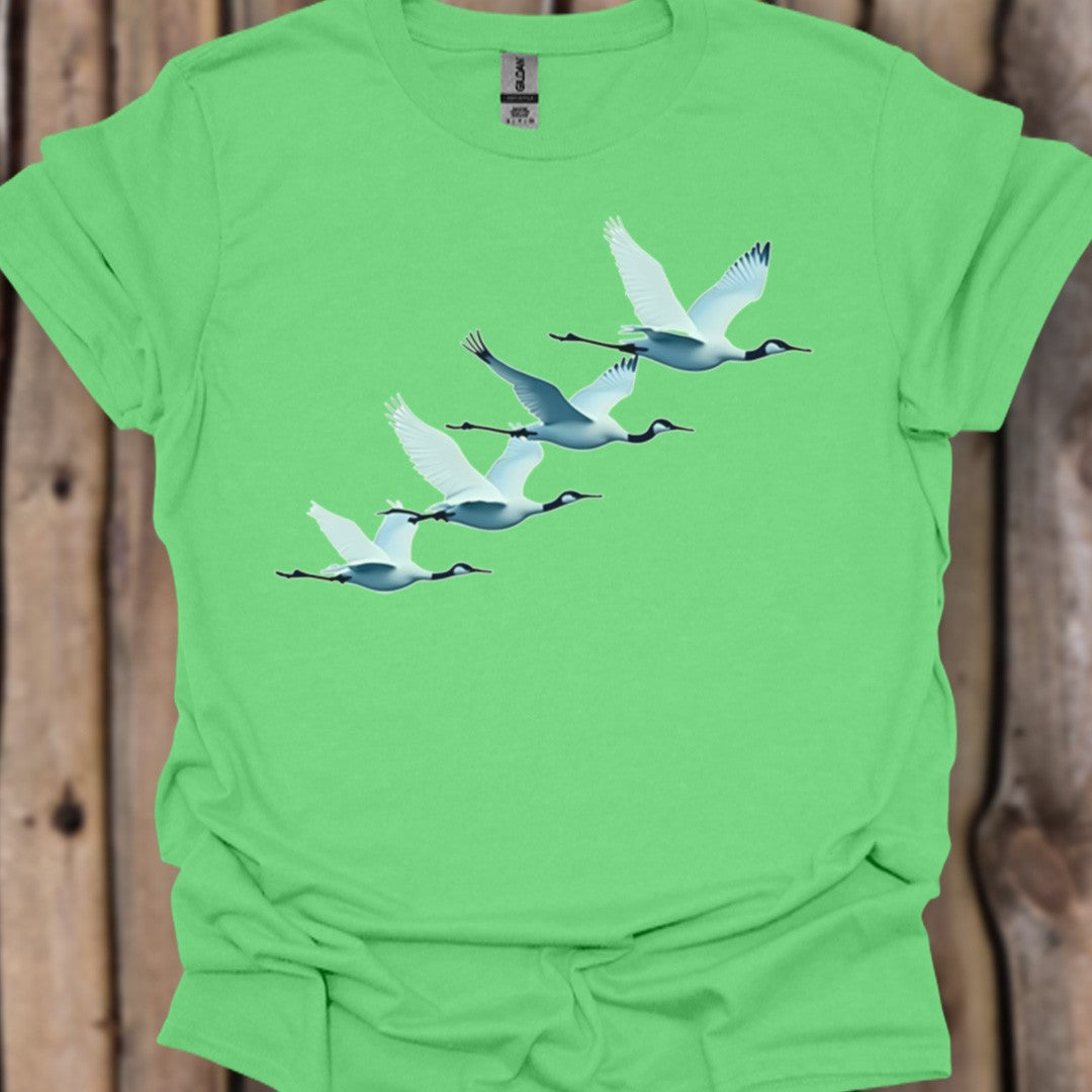 Quatuor de grues T-shirt tendance