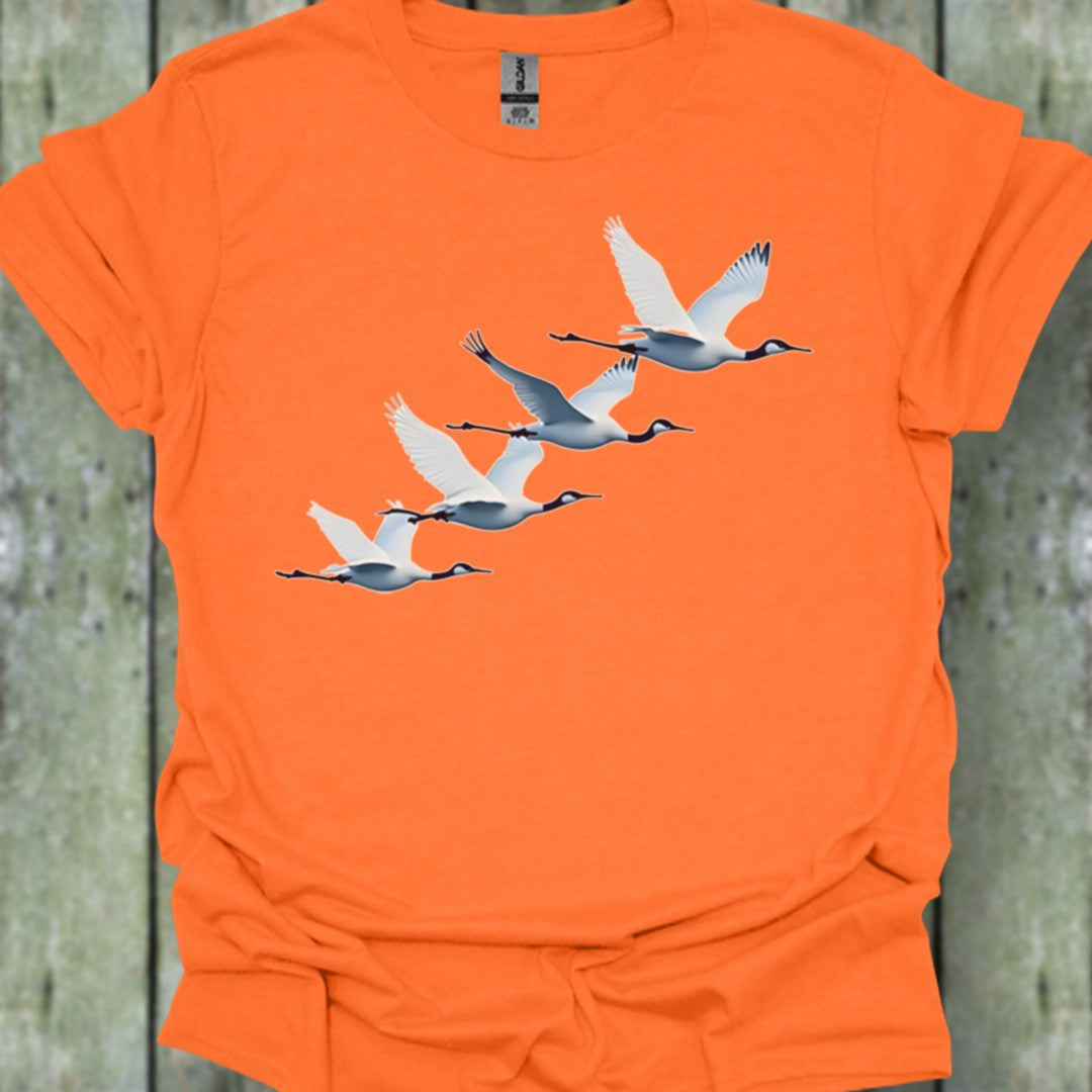 Quatuor de grues T-shirt tendance
