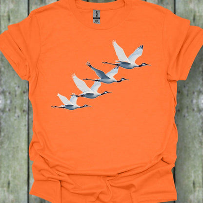 Quatuor de grues T-shirt tendance