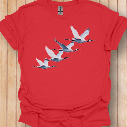 Quatuor de grues T-shirt tendance