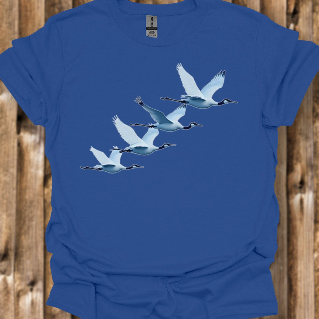 Quatuor de grues T-shirt tendance