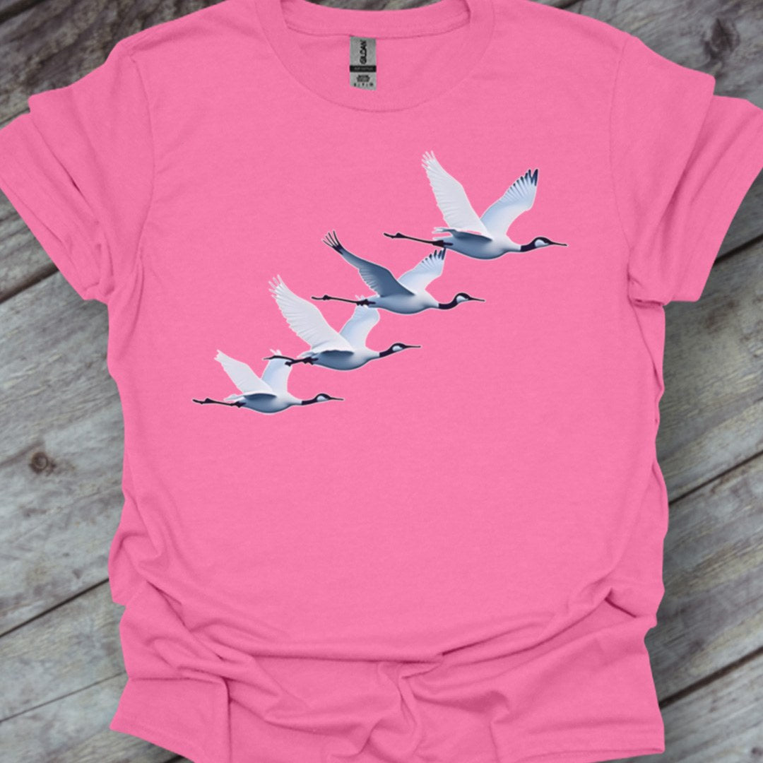 Quatuor de grues T-shirt tendance