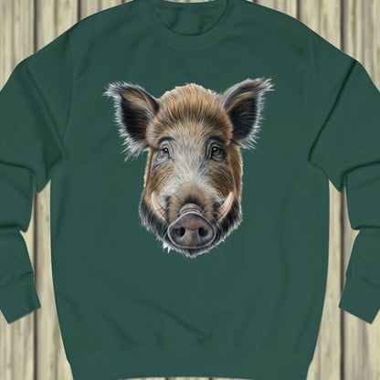 Wild zwijn beer sweatshirt