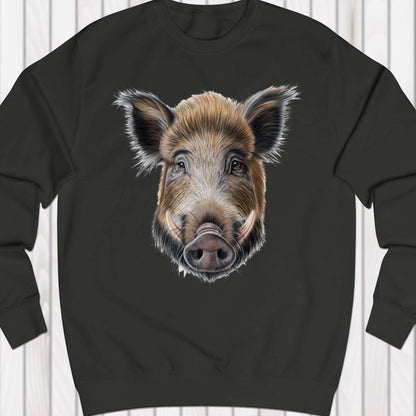 Wild zwijn beer sweatshirt