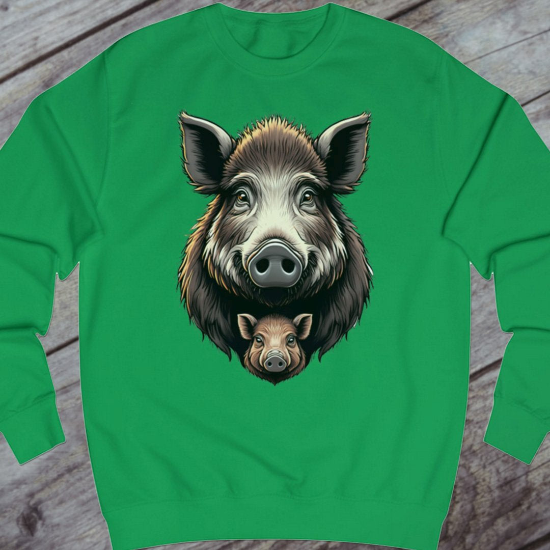 Wild zwijn met big sweatshirt