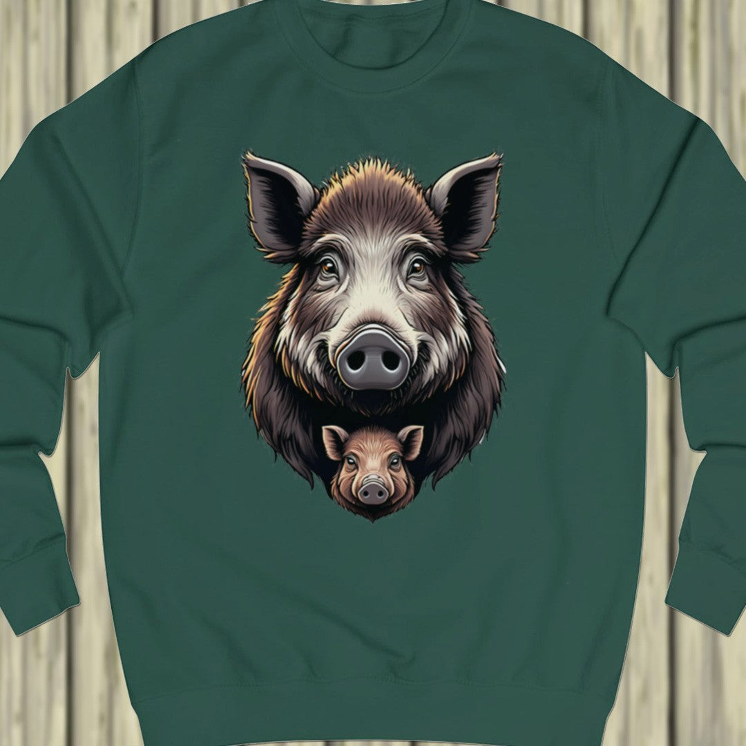 Wild zwijn met big sweatshirt