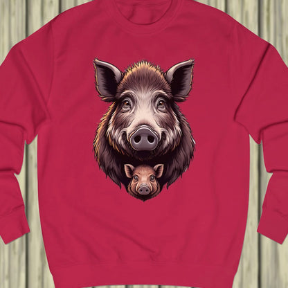 Wild zwijn met big sweatshirt